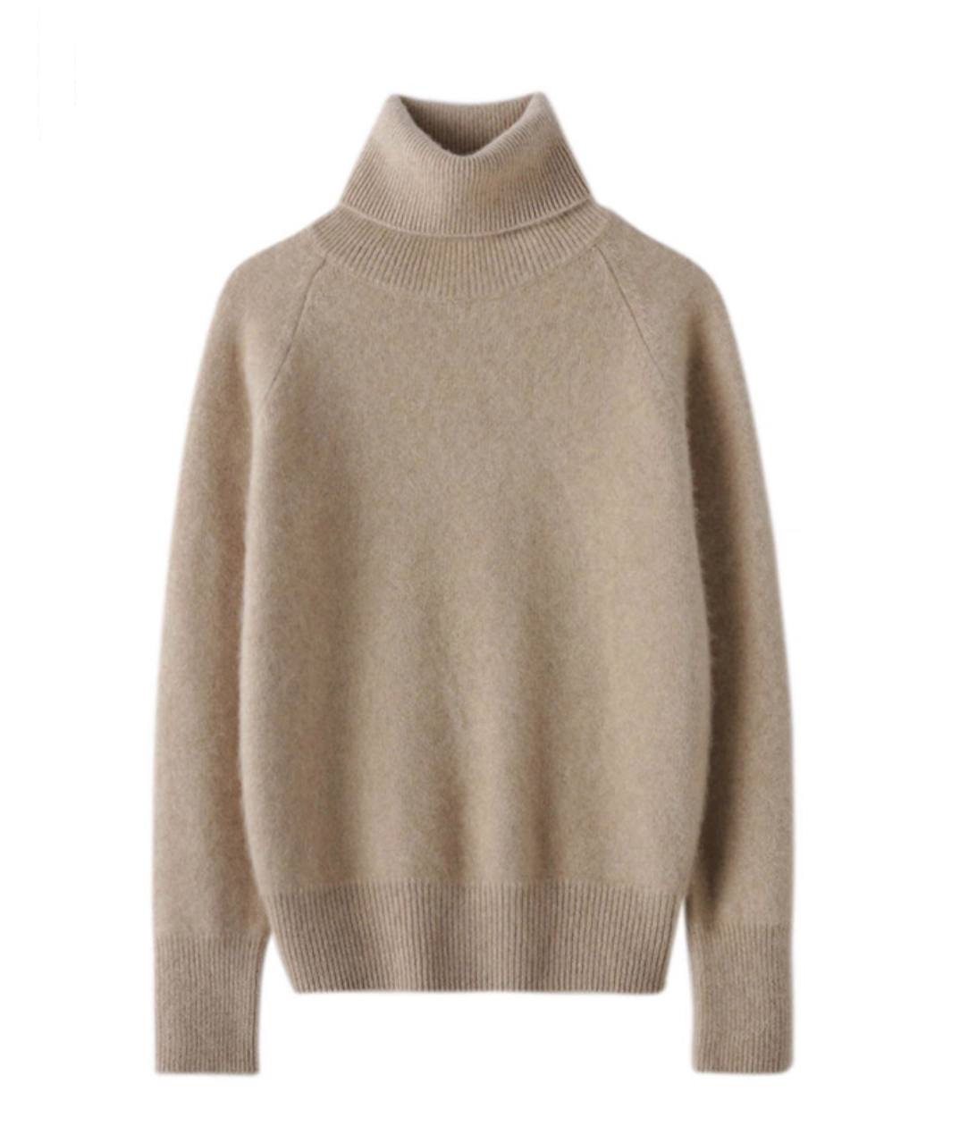 Soft Knit Cashmere Turtleneck Sweater