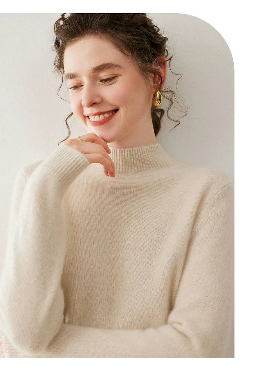 Soft knitted cashmere turtleneck sweater