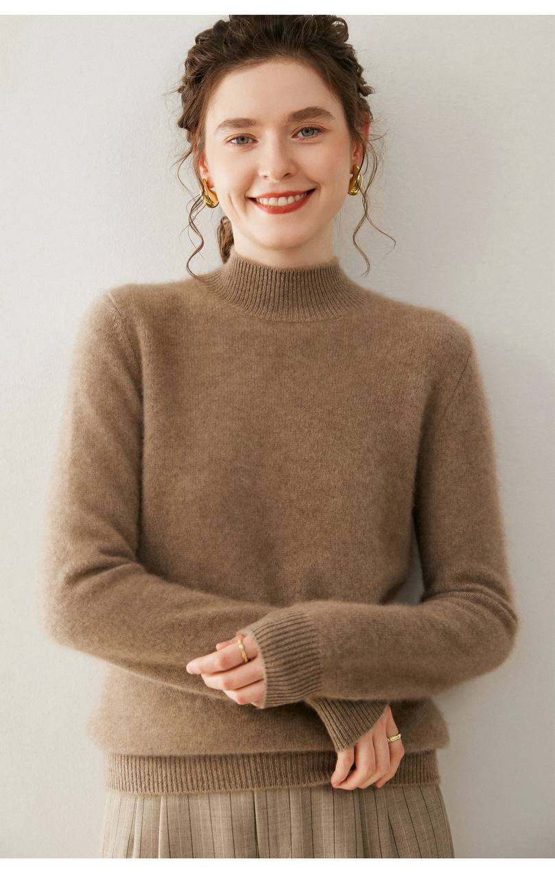 Soft knitted cashmere turtleneck sweater