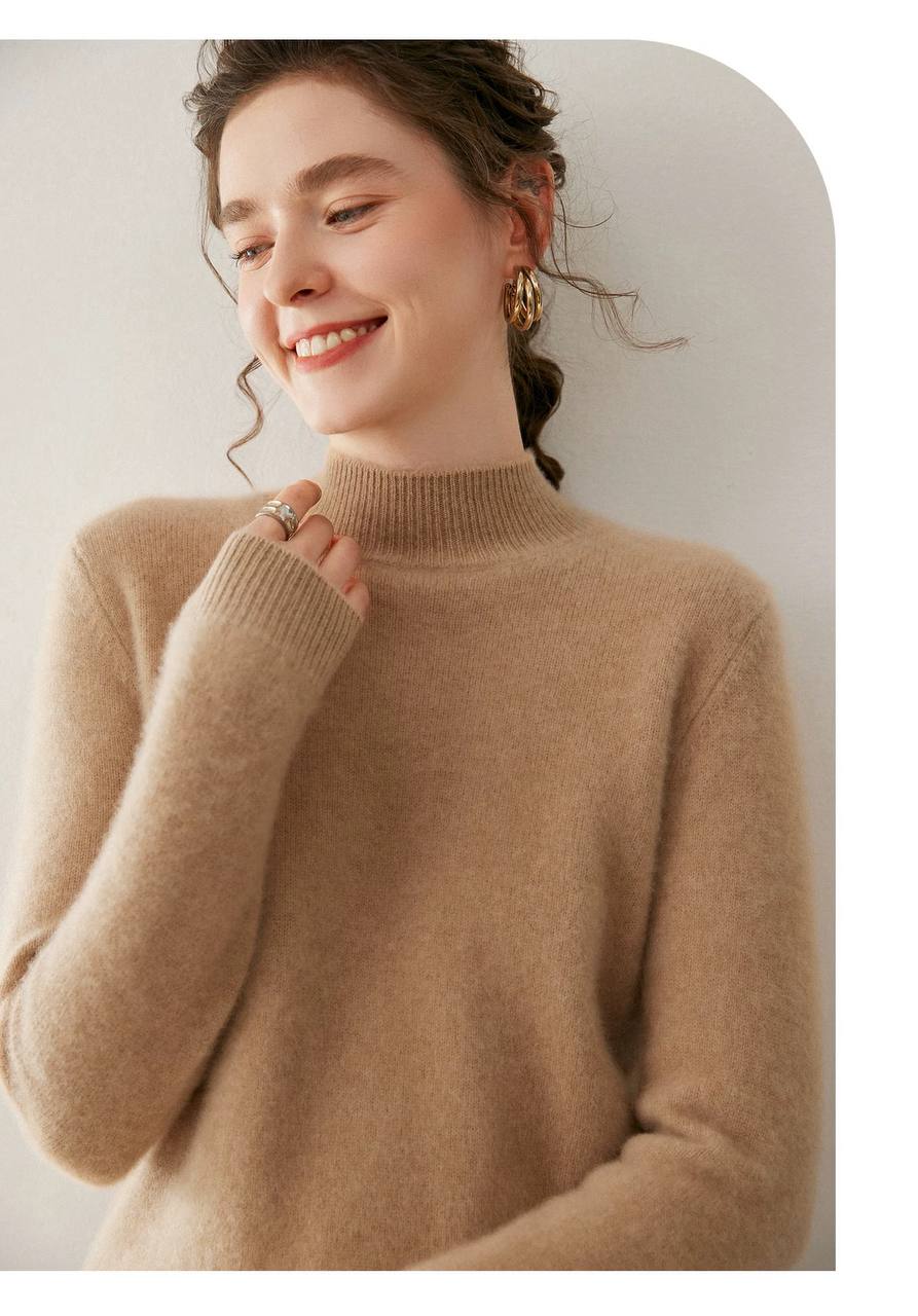 Soft knitted cashmere turtleneck sweater